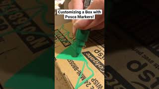 Customizing a Box with Posca Markers ✍️🎨 #shorts