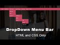 How To Make Drop Down Menu Using HTML And CSS | HTML Website Tutorials