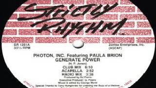 Photon, Inc.Featuring Paula Brion ‎– Generate Power (Wild Pitch Mix)