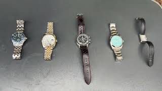 Stephen's watch collection in brief | Rolex 41mm Turquoise Tiffany | Omega Moon Watch Speedmaster