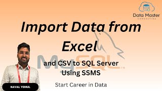 Import Data from Excel and CSV to SQL Server Using SSMS | Start Career in Data