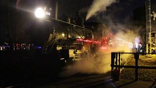 Huckleberry Railroad 152 pulling holiday trains