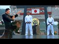 Japanese samurai competed in a ring, and Kung Fu Kid defeated him in 3 minutes