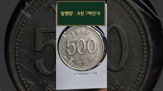 1995년 500원 동전 상태 깔끔한 동전의 발행량과 시세정보 입니다. 😉😘🤗