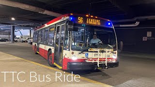 Retake of Toronto TTC 56 Leaside Bus Ride - Full Route Southbound 5/25/2023