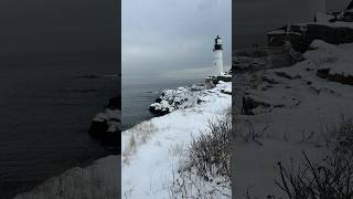 Coastal Maine in winter is such a beautiful place. #lighthouse #coast #maine