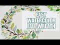 How to Paint a Fall Wreath in Watercolor