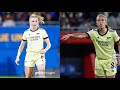 LEAH WILLIAMSON AND JORDAN NOBBS  MOMENTS  CLOSE UPS ARSENAL VS BARCELONA