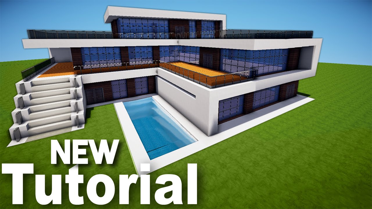 Minecraft: How To Build A Realistic Modern House / Best Mansion 2016 ...