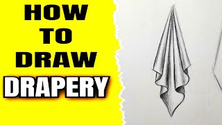 How to draw a Drapery Drawing | How to draw folds in Cloth in Pencil | Drawing Fabric Folds