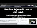 Handle a Rejected Promise with catch (ES6) freeCodeCamp tutorial