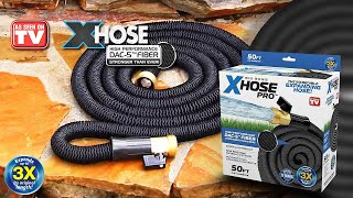 X-Hose Pro Expandable Garden Hose 50 Ft - Heavy Duty Lightweight Retractable Water Hose