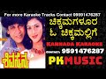 chikkamagaloora o chikkamallige karaoke by pk music