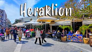 Heraklion Crete, a silent walking tour of Heraklion in 4k, Greece travel guide 2025