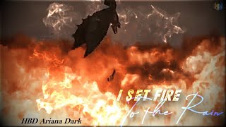 HTTYD HICCTOOTH (TOOTHLESS AND HICCUP) I SET FIRE TO THE RAIN HBD ARIANA DARK