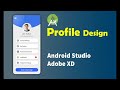 Mobile UI Design Profile android Tutorial - no 3 |  material design android studio