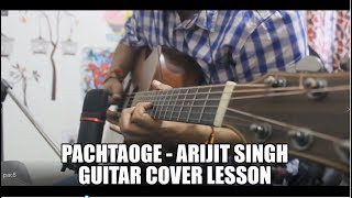 Pachtaoge - Arijit Singh - Guitar Cover Lesson Chords Hindi Easy - Jaani, B Praak