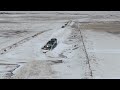 canadian train plowing a huge snowdrift