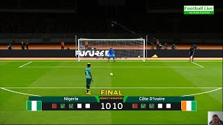 Nigeria 🆚 Côte d'Ivoire - Penalty Shootout | Final African Cup of Nations 2023 | PES Gameplay