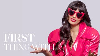 Jameela Jamil Wore A Chicken Suit During Her First Time In Paris | First Thing With | ELLE