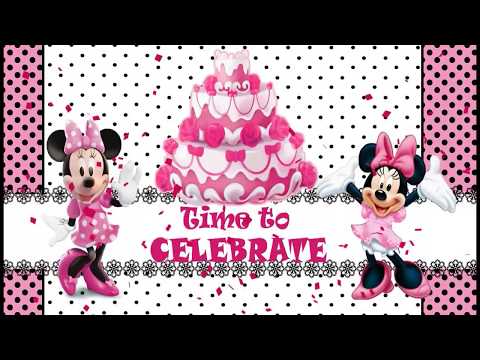 Minnie Mouse Theme Baby First Birthday Invitation Minnie Mouse Theme Baby First Birthday Invitation