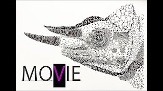 切り絵『カメレオン／Chameleon 』 制作動画 CUTOUT 完成までのタイムラプス動画、制作日記