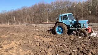 🚜 Зимова оранка! 16.02.2022...🚜 приорюємо сніг... мтз 82+плн 3-35