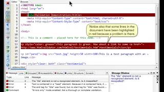 Validating a document with CSS HTML Validator