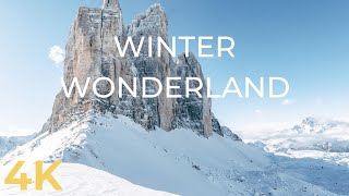 Winter Wonderland 4K Video - Amazing Beautiful Winter Nature scenes + Relaxing Piano Music