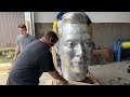 elon musk bust finished and crating for delivery