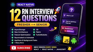 12 React Native Interview Questions (Fresher → Senior) 🔥 | Must Know in 2026
