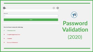 PASSWORD VALIDATION USING JAVASCRIPT (2020)