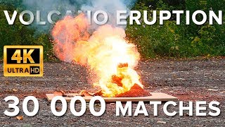 🌋🚀 VOLCANO ERUPTION! Match Chain Reaction Amazing Fire Domino 4K