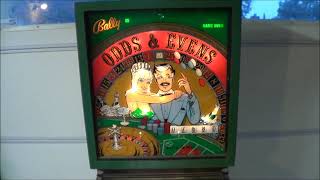 ODDS \u0026 EVENS PINBALL MACHINE - BY BALLY 1973