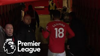 Casemiro gets red card for choking Will Hughes | Premier League | NBC Sports