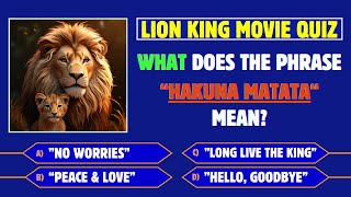 🦁👑 The Lion King | Mufasa Lion King | Disney Song Quiz | Movie Quiz! 🌟