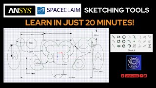 How to use Sketch tools in Ansys Spaceclaim| Learn preparing drawings in Ansys Spaceclaim