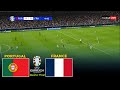 🔴LIVE : PORTUGAL vs FRANCE I QUARTER FINAL UEFA EURO 2024 - RONALDO v MBAPPE | REALISTIC PES GAMELAY