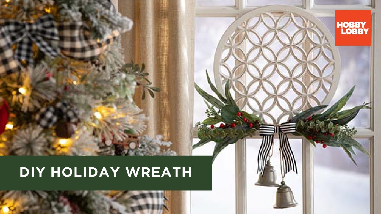Diy Holiday Wreath Christmas Hobby Lobby Youtube Diy Holiday Wreath Christmas Hobby Lobby Youtube