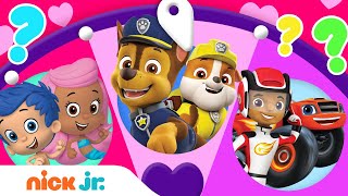 Valentine’s Day w/ PAW Patrol, Bubble Guppies & More 💖 Spin the Wheel of Friends #36! | Nick Jr.