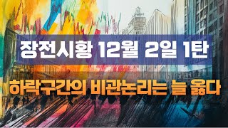 장전시황 12월 2일 1탄(하락구간의 비관 논리는 늘 옳다 - 기존주비)