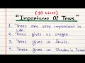 Importance of trees essay in English | 10 lines on importance of trees | Essay on importance of tree