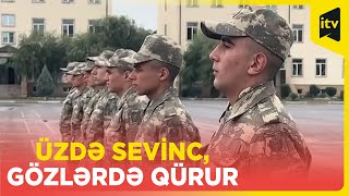 Ordu sıralarına yollanmaqdan qürur duyan gənc çağırışçılar