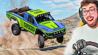 RUTA 4x4 CON ACCIDENTES EN EL DESIERTO CON VOLANTE 🚗 | BeamNG Drive