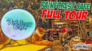 Rainforest Café Restaurant Tour in Disney Springs at Walt Disney World Florida (March 2024) [4K]