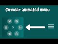 Circular Navbar Menu using HTML and CSS 3 || Animated Circular Menu