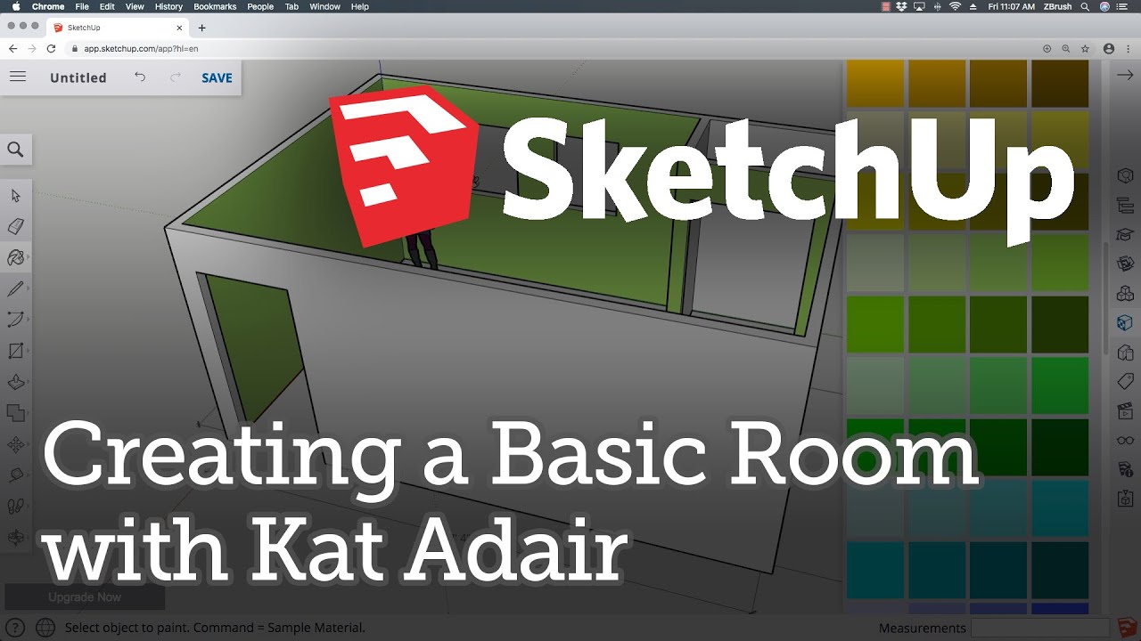 Sketchup Tutorials With Kat Adair Creating A Basic Room For Beginners