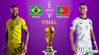 FIFA World Cup Final 2022 | Brazil Vs Portugal | Ronaldo Vs Neymar | eFootball PES 2021 Gameplay PC