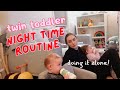 Surviving Solo: A Realistic Night Routine with Twin Toddlers