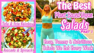 Vegan Salads - Plant Based Recipes - Mediterranean Diet - Healthy Salads - High Protein Gluten Free